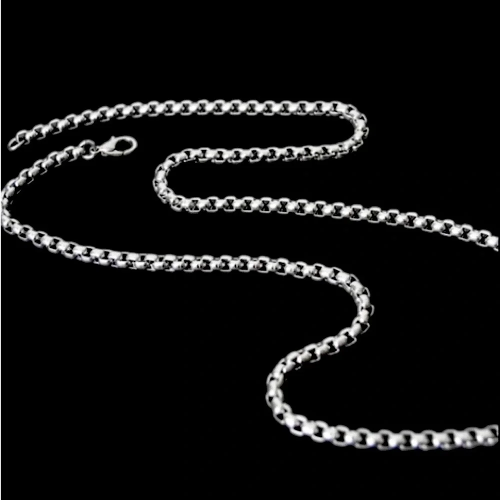 Stunning NEW thick BOX CHAIN 100% Wide 4mm stainless steel heavy